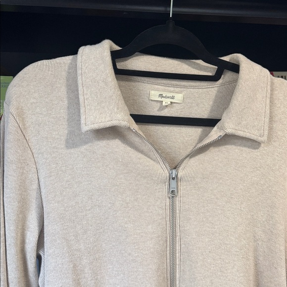 Madewell Ribbed Zip-Front Tee - Picture 3 of 7